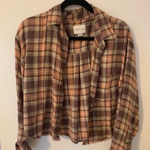 American eagle cropped flannel